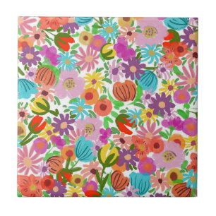 Azulejo Jardín Alegre en Flor