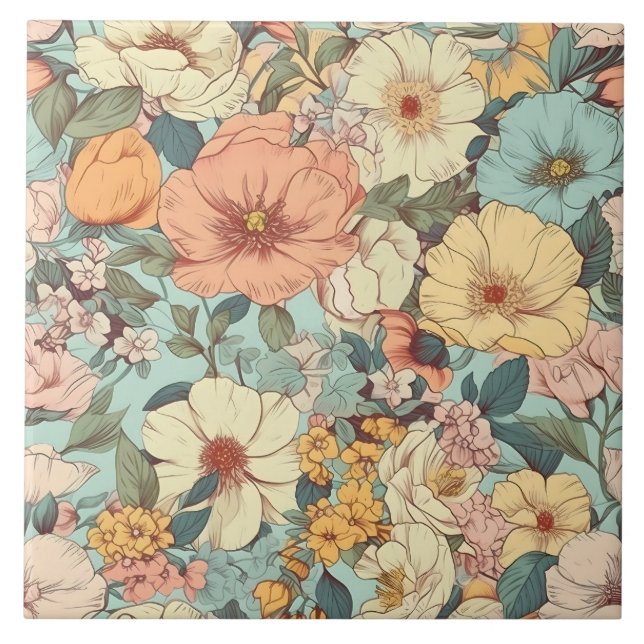 Azulejo Jardín Bonito Floral (Frente)