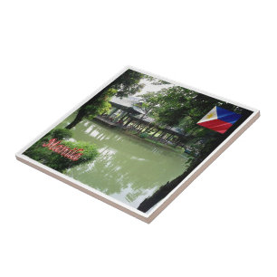 Azulejo Jardín chino zPH007 de MANILA Filipinas