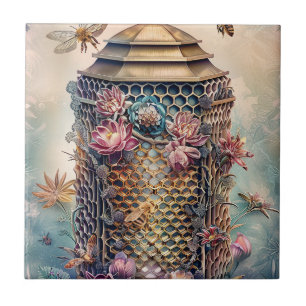 Azulejo Jardín de abejas encantadas fantasía (1)