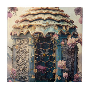 Azulejo Jardín de abejas encantadas fantasía (3)