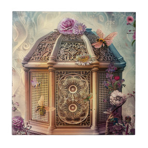 Azulejo Jardín de abejas encantadas fantasía (9)