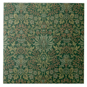 Azulejo Jardín de flores de William Morris - Verdes