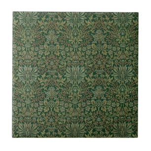 Azulejo Jardín de flores William Morris - Verdes