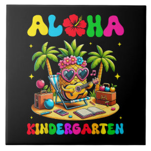 Azulejo Jardín de infancia Aloha Piña Hawaii Vuelta al col