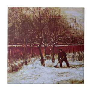 Azulejo Jardín de la casa parroquial en Nuenen por Vincent