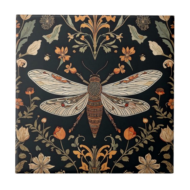 Azulejo Jardín de luciérnagas vintage (Frente)