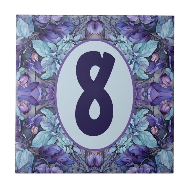 Azulejo Jardín de Periwinkle Personalizable (Frente)