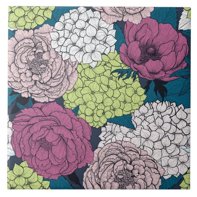 Azulejo Jardín de primavera tardía (Frente)