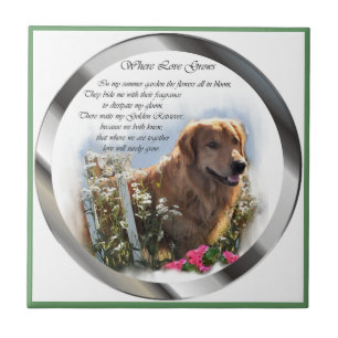 Azulejo Jardín de verano de Golden Retriever