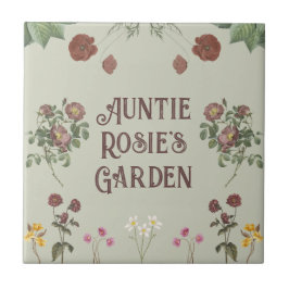 Azulejo Jardín de visualización de Personalizado floral vi