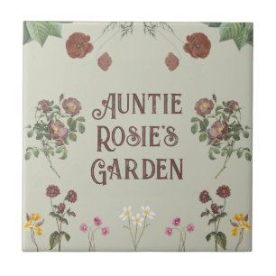 Azulejo Jardín de visualización de Personalizado floral vi