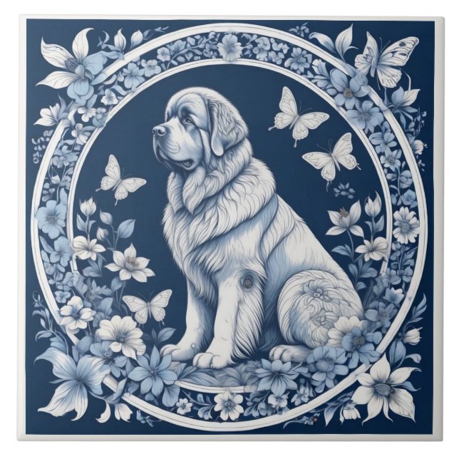 Azulejo Jardín Delft Terranova Azul Profundo (Frente)