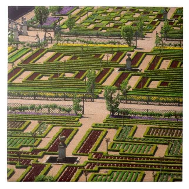 Azulejo Jardín en el castillo de Villandry, Indre-et-Loire (Frente)