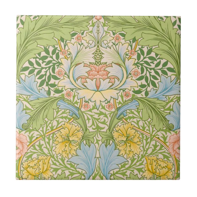 Azulejo Jardín Floral Clásico Myrtle de Willam Morris (Frente)