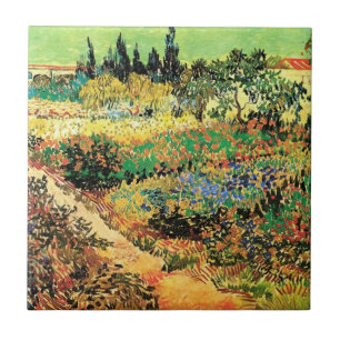 Azulejo Jardín Florido con Camino de Vincent van Gogh