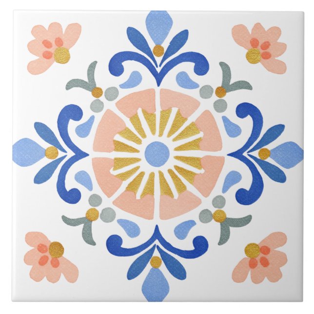 Azulejo Jardín Folclórico Acuarela (Frente)