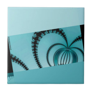 Azulejo Jardín fractal azul