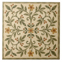 Jardín italiano floral verde oliva ornamentado