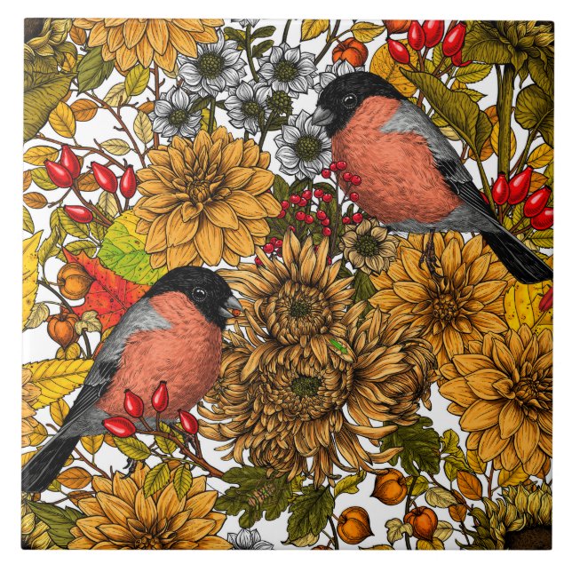 Azulejo Jardín otoñal 1 (Frente)