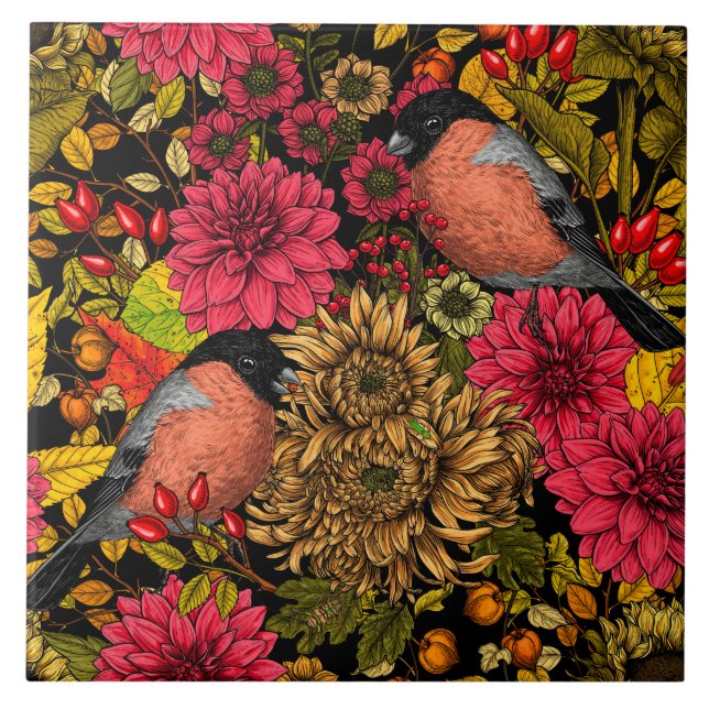 Azulejo Jardín otoñal 2 (Frente)