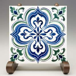 Azulejo Jardín siciliano color de agua azul verde