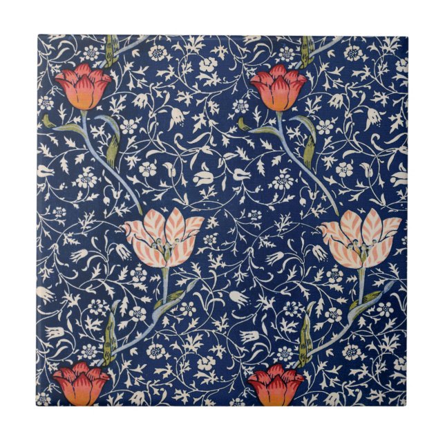 Azulejo Jardín Tulip (Medway) por William Morris (Frente)