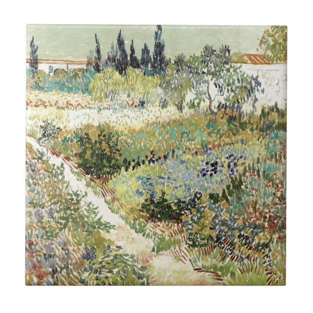 Azulejo Jardín Van Gogh en Arles 1888 (Frente)