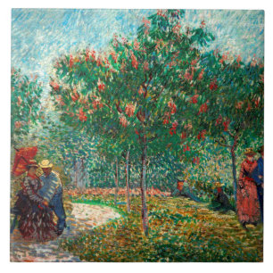 Azulejo Jardín Van Gogh en Montmartre con amantes