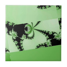 Azulejo Jardín verde fractal
