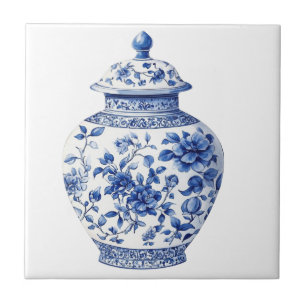 Azulejo Jarra de Toile De Jouy Chinoiserie