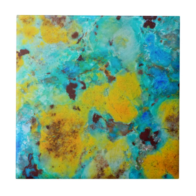Azulejo Jasper de crisocola azul (Frente)