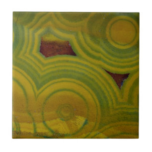 Azulejo Jasper oceánico con manchas amarillas