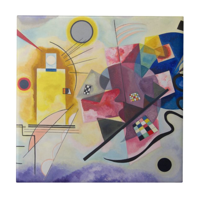 Azulejo Jaune, Rouge, Bleu por Wassily Kandinsky (Frente)