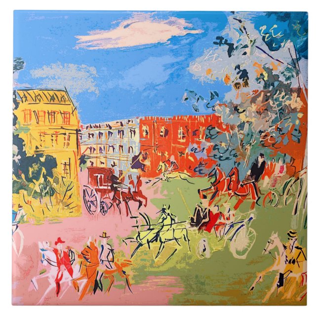 Azulejo Jean Dufy Horsemen Ceramic Tile (Frente)