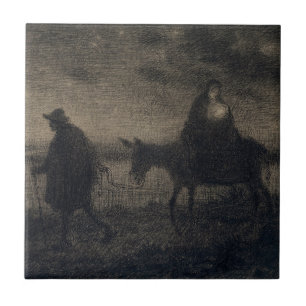 Azulejo Jean-Francois Millet - El Vuelo A Egipto