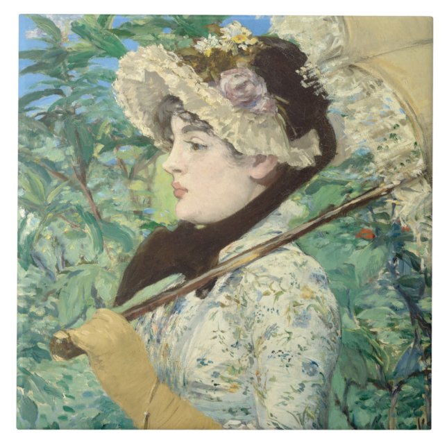 Azulejo Jeanne (primavera) Edouard Manet (Frente)