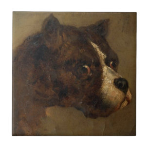 Azulejo Jefe de Bulldog (por Théodore Géricault)