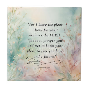 Azulejo Jeremías 29:11 Imagen de Versículo Bíblico