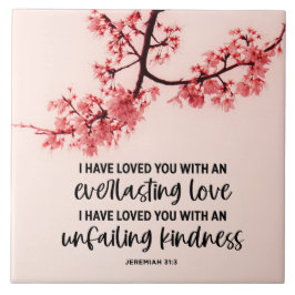 Azulejo Jeremías 31:3 Te He Querido Biblia Verse