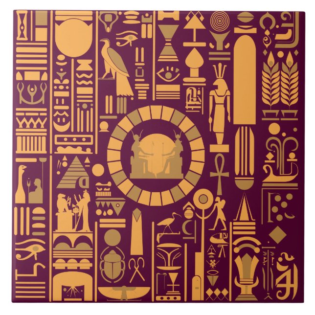 Azulejo Jeroglíficos de Egipto (Frente)
