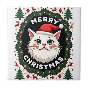 Azulejo Jersey Navideño Feo de Gato Mancha (1)