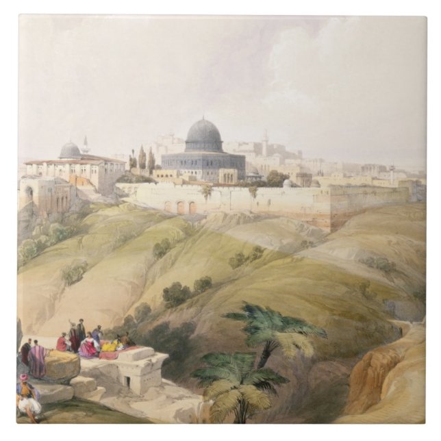 Azulejo Jerusalén, el 9 de abril de 1839, platea 16 del (Frente)