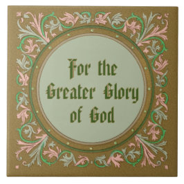 Azulejo Jesuit Motto de St Ignatius Loyola (BK50; inglés)