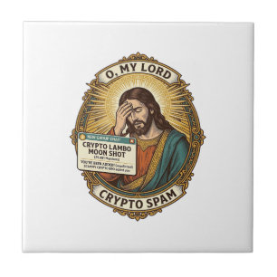 Azulejo Jesús Agregó Spam Crypto Grupo Chat Molestia Humor