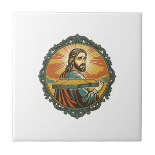 Azulejo Jesús Avergonzado Tropezando Superficie Plana Clús