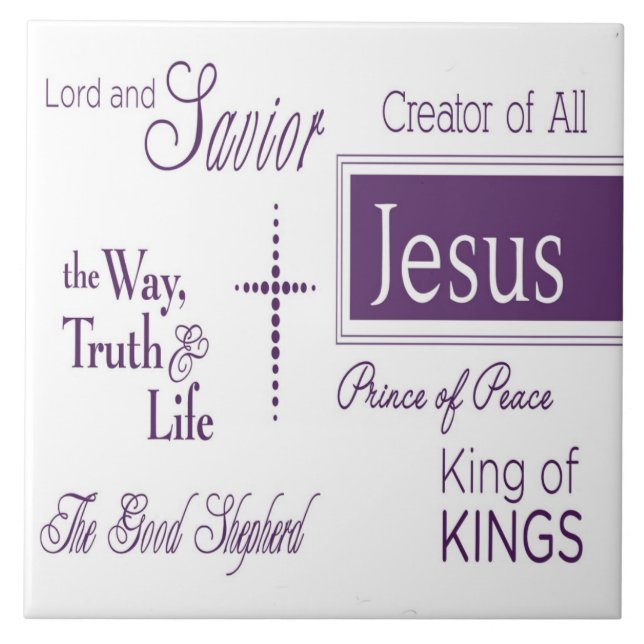Azulejo JESUS Christian Ceramic Tile Trivit Hot Pad~Savior (Frente)