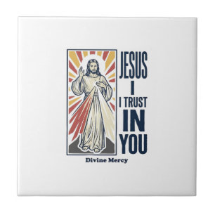 Azulejo Jesús Confío En Ti Diseño de Camiseta de la Divina