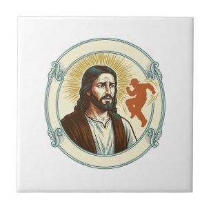 Azulejo Jesús confundido Tendencia viral de baile Silueta