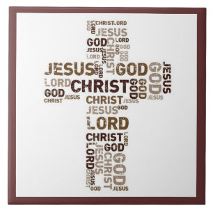 Azulejo Jesús, Cristo, dios, señor, nube de la palabra e